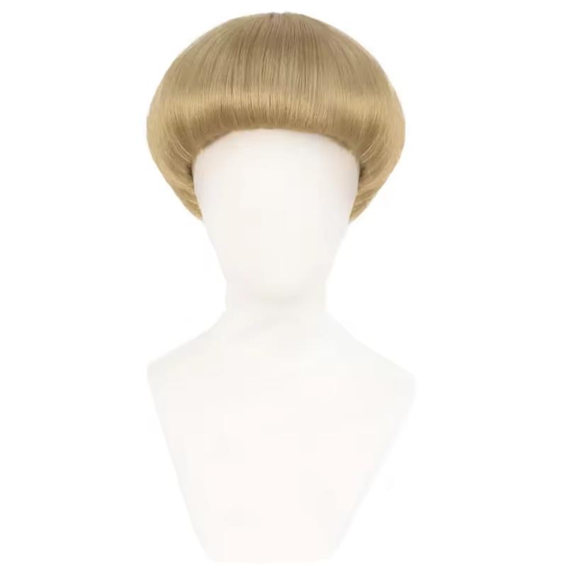 Women'S Accessories In The 60S - 짧은 금발 앞머리 있는 버섯형 가발
