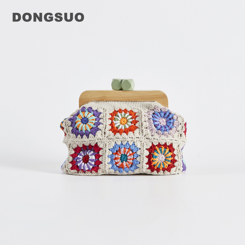 Women'S Accessories Handbags - 크로셰 클러치 할머니 스퀘어 그란 핸드백