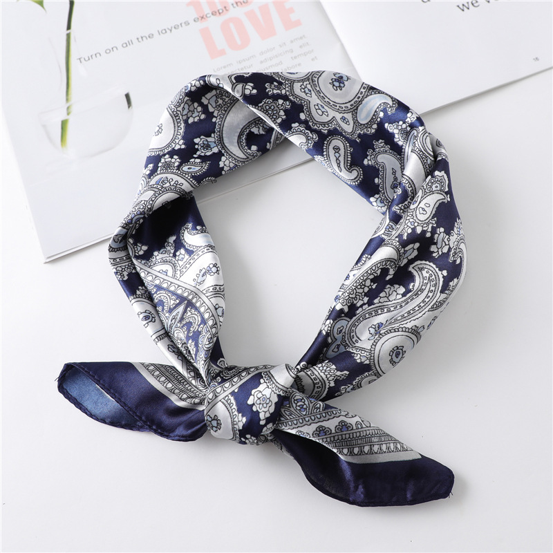 Silk Scarf Square - 60cm 럭셔리 스퀘어 실크 스카프 여성용
