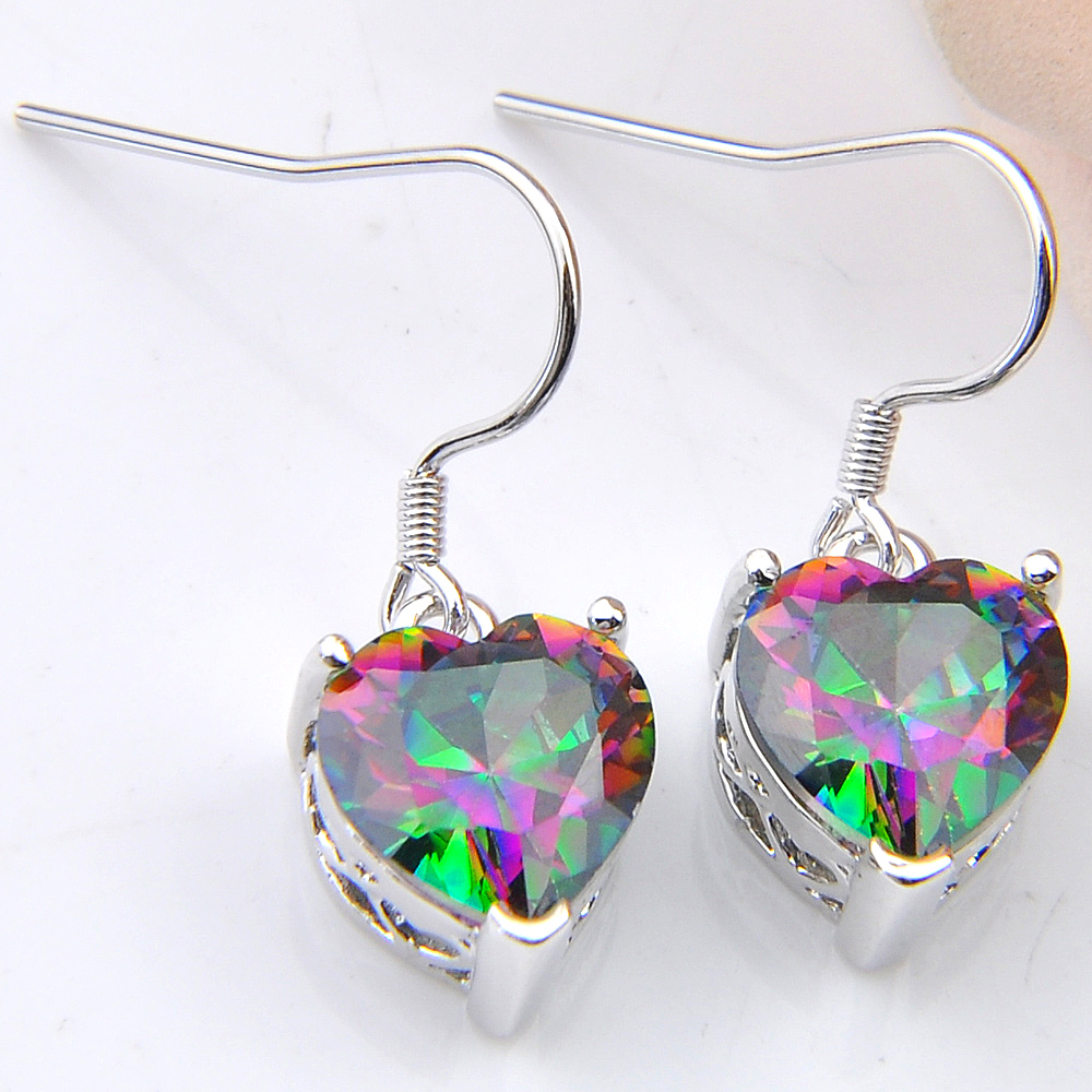 Women'S Accessories Australia - LuckyShine 하트 모양의 신비한 무지개 지르콘