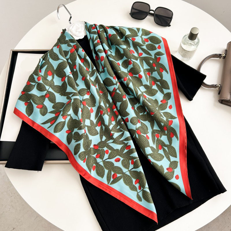 90cm 정사각형 스카프 고품질 반다나 여성용 명품 트 - Silk Scarf Square 리뷰 및 가격