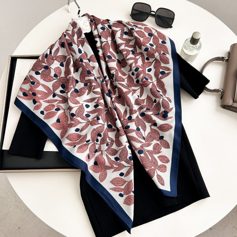 90cm 정사각형 스카프 고품질 반다나 여성용 명품 트 - Silk Scarf Square 리뷰 및 가격
