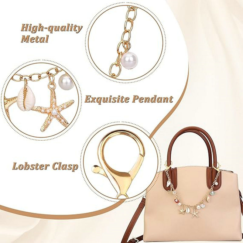 핸드백을위한 가방 매력 골든 키 체인 지갑 쉘 참 키  - Women'S Accessories Handbags 리뷰 및 가격
