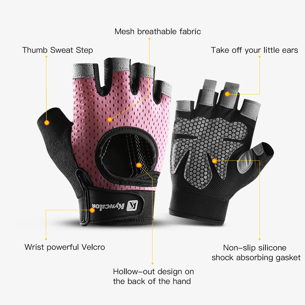 하프 핑거 장갑 체육관 피트니스 미끄럼 방지 여성 남성 - Women'S Exercise Accessories 리뷰 및 가격