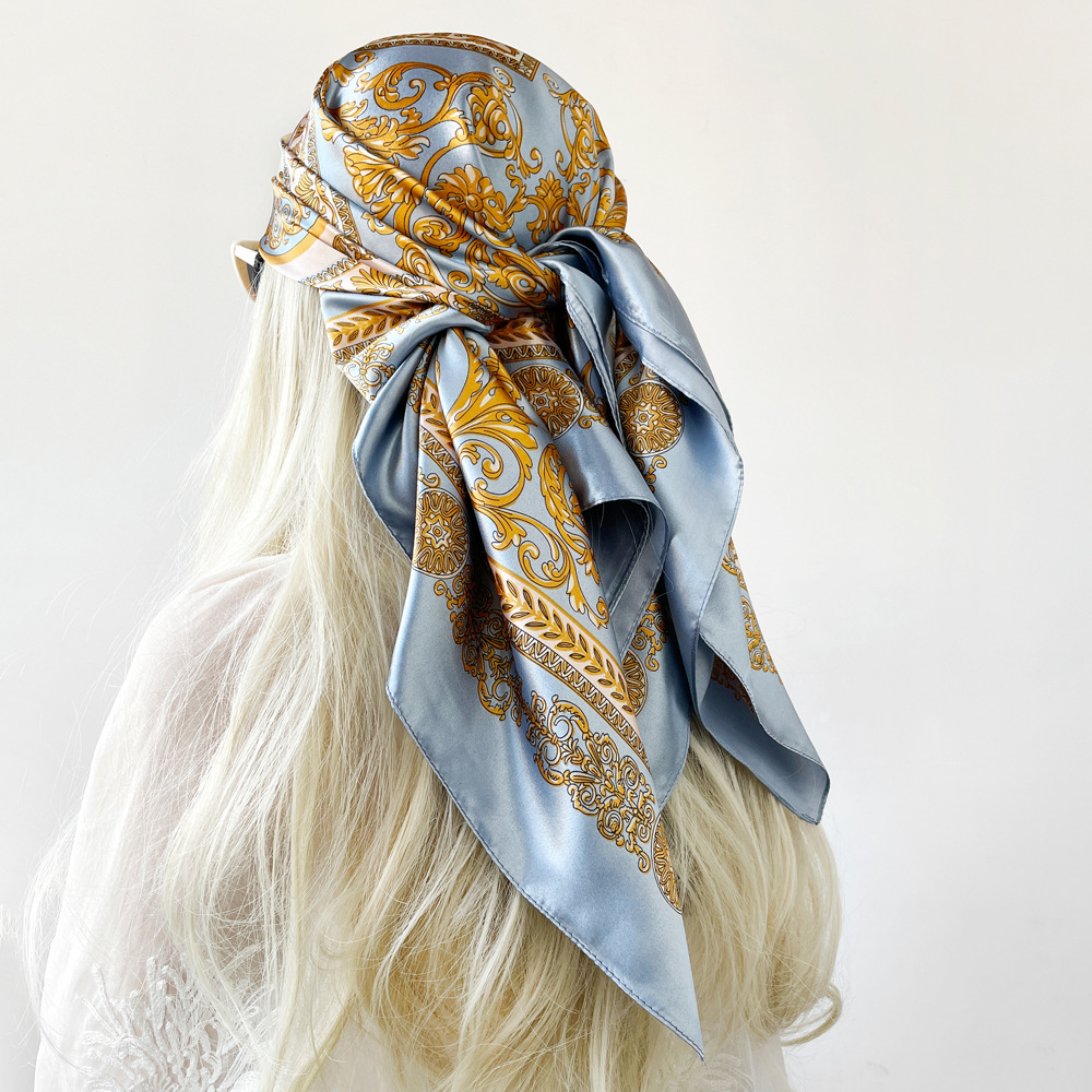 실크 숄 새틴 스퀘어 스카프 여성용 페이즐리 네커치프  - Silk Scarf Square 리뷰 및 가격