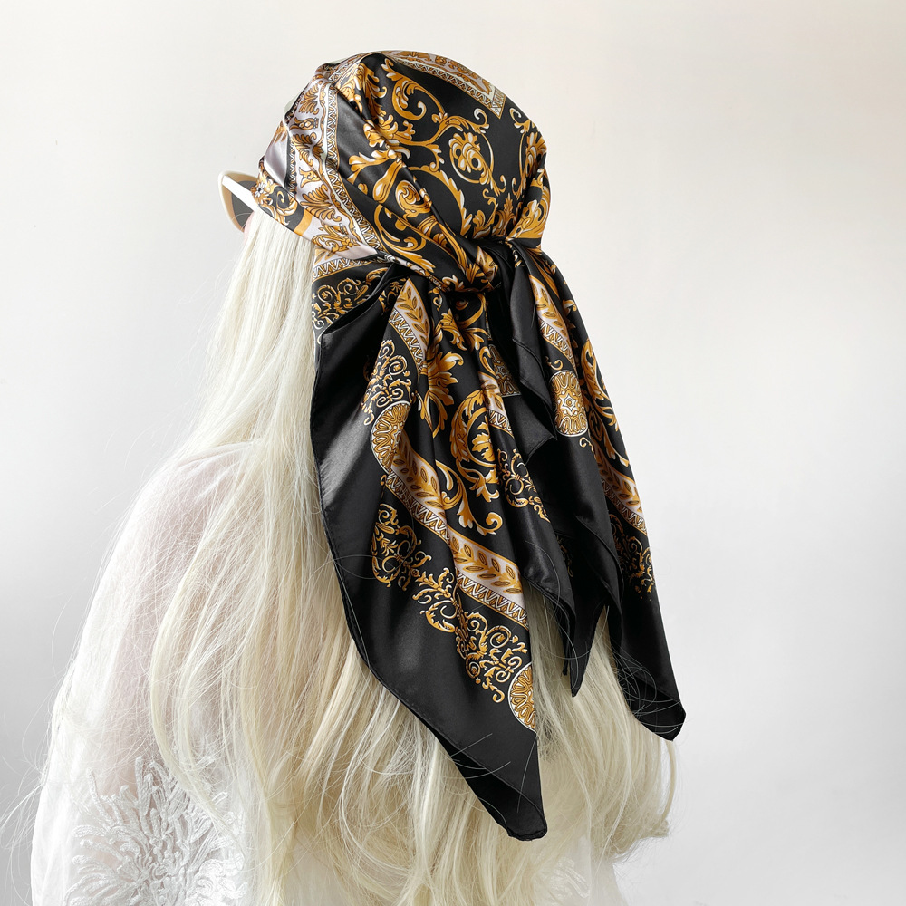 실크 숄 새틴 스퀘어 스카프 여성용 페이즐리 네커치프  - Silk Scarf Square 리뷰 및 가격