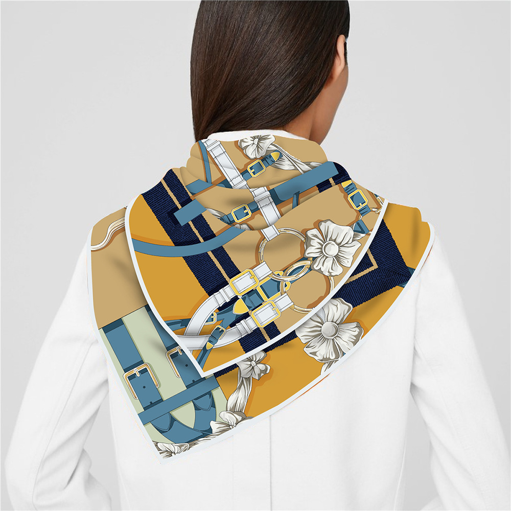 90cm 새로운 디자인 벨트 능 직물 실크 스카프 목도 - Silk Scarf Square 리뷰 및 가격
