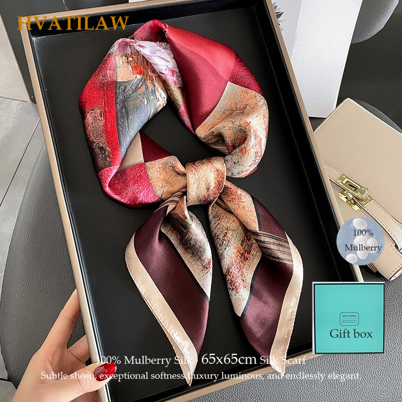 100% 리얼 실크 스퀘어 스카프 여성 넥 반다나 스카 - Silk Scarf Square 리뷰 및 가격