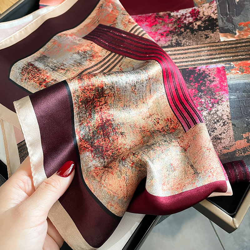 100% 리얼 실크 스퀘어 스카프 여성 넥 반다나 스카 - Silk Scarf Square 리뷰 및 가격