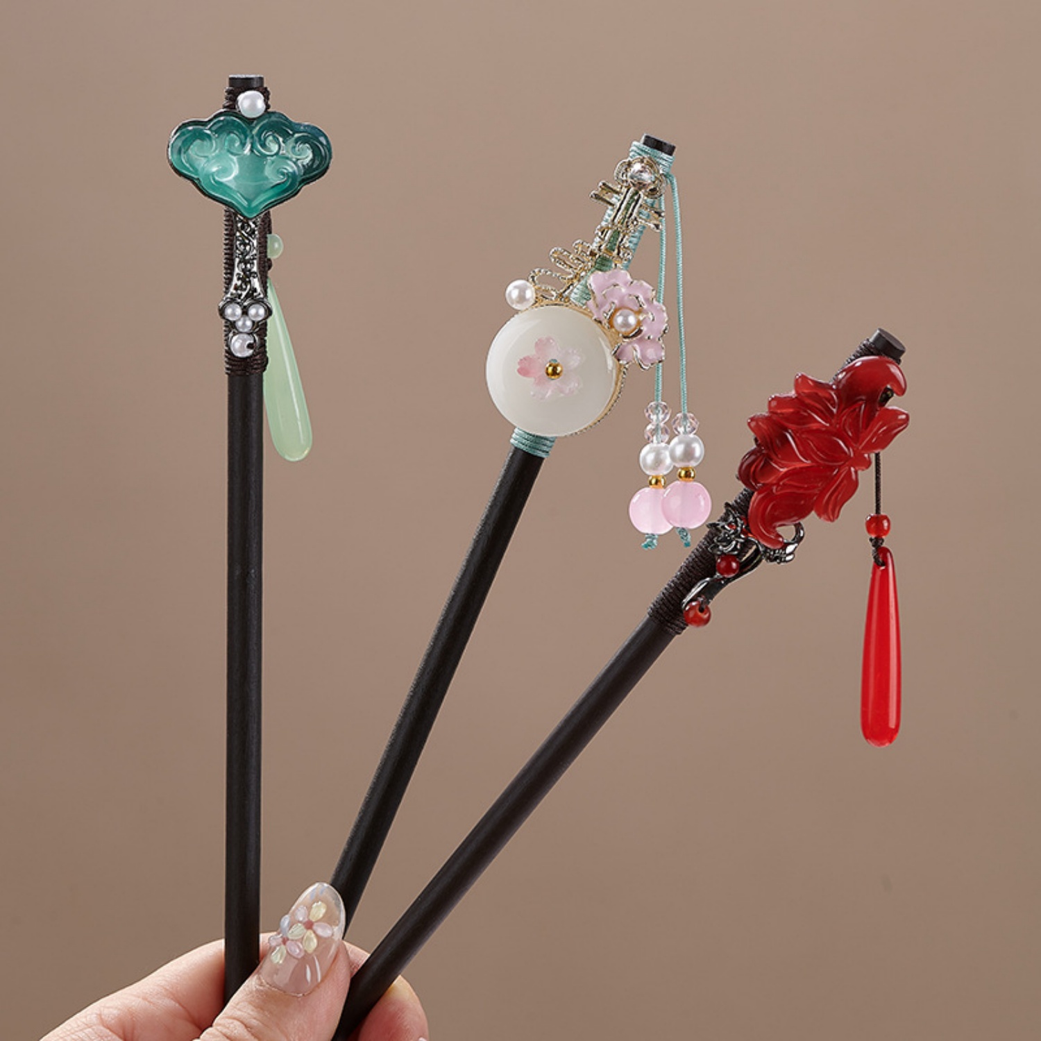 여성을위한 빈티지 꽃 머리핀 우아한 나무 꽃 머리 스틱 - Women'S Accessories H&M 리뷰 및 가격