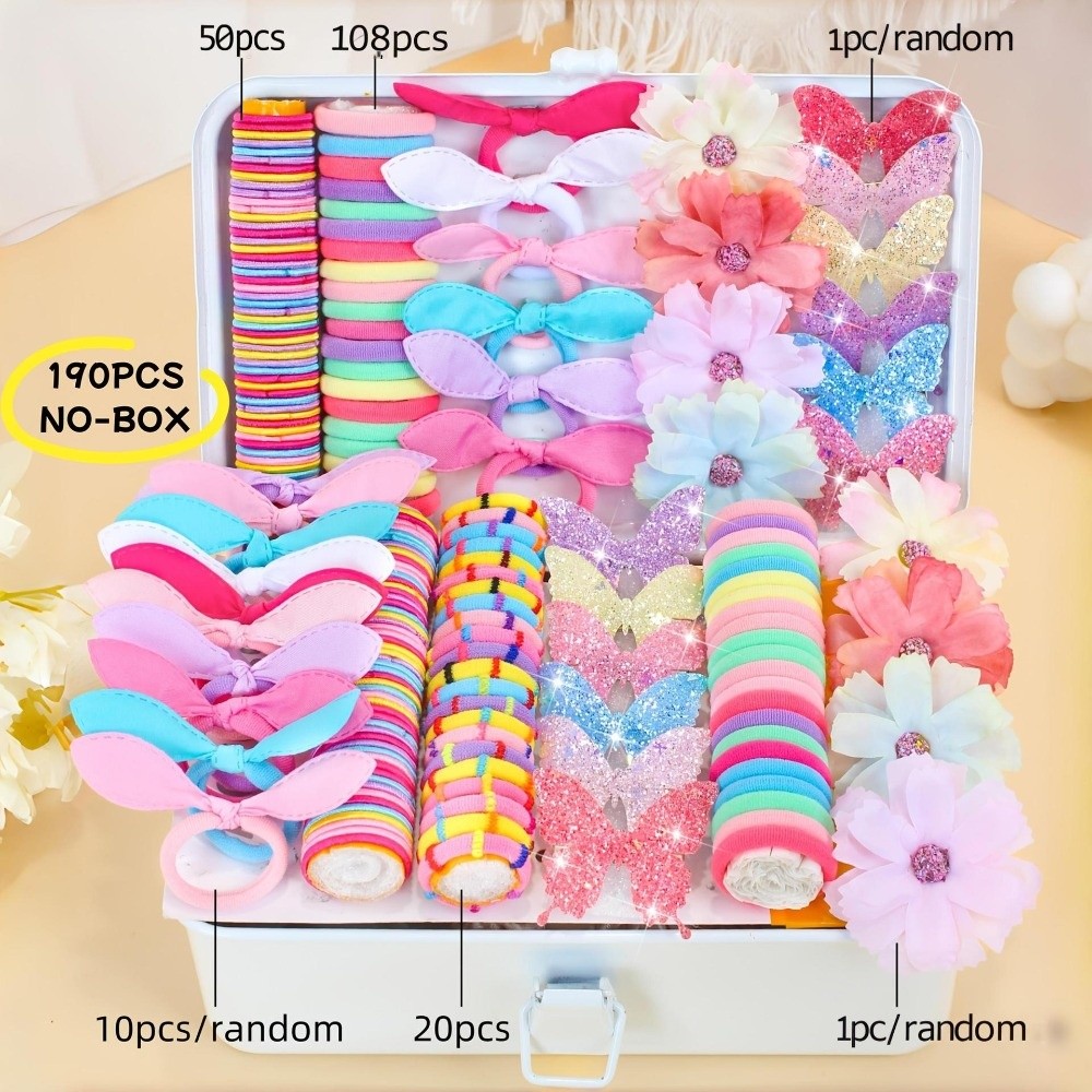 새로운 탄성 소재 여자아이 헤어 액세서리 세트, 반짝이 - Women Accessories Picture 리뷰 및 가격