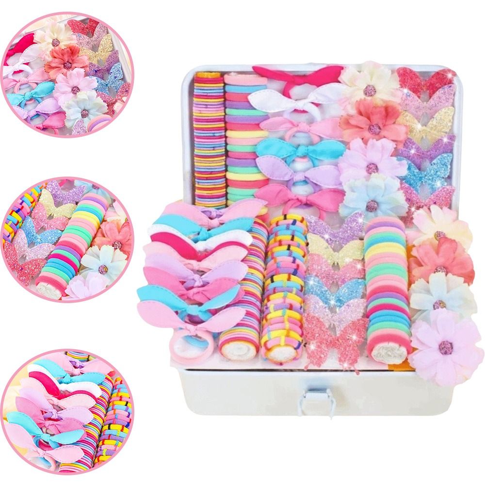 새로운 탄성 소재 여자아이 헤어 액세서리 세트, 반짝이 - Women Accessories Picture 리뷰 및 가격