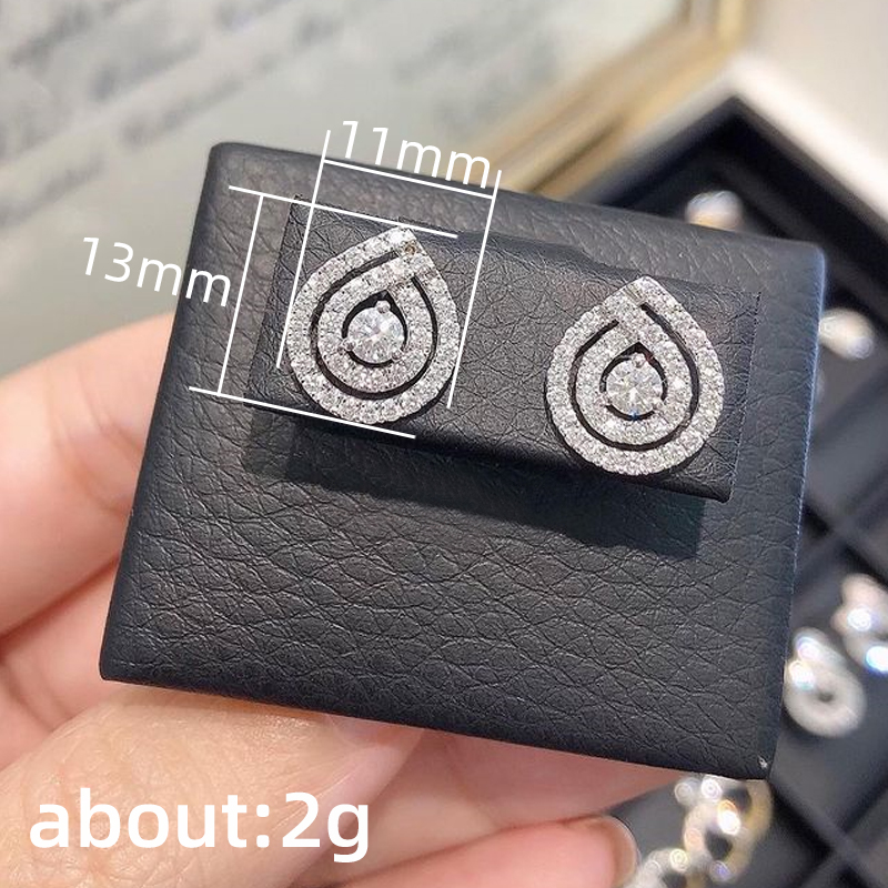 Huitan 럭셔리 크리스탈 큐빅 지르콘 귀걸이 여성을 - Women Accessories Trending 리뷰 및 가격