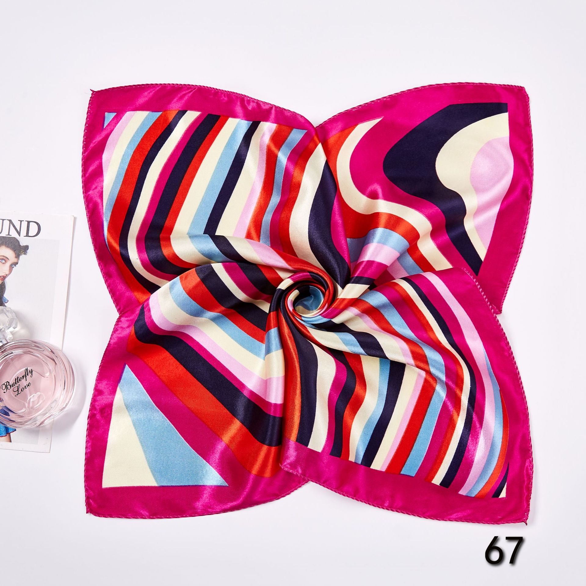 여성용 사각 실크 스카프, 여성용 패션 프린트 작은 목 - Silk Scarf Square 리뷰 및 가격
