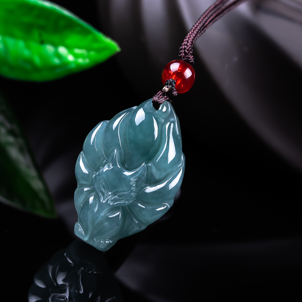 천연 버마산 경옥 여우 펜던트 목걸이 빈티지 액세서리  - Women Accessories Trending 리뷰 및 가격