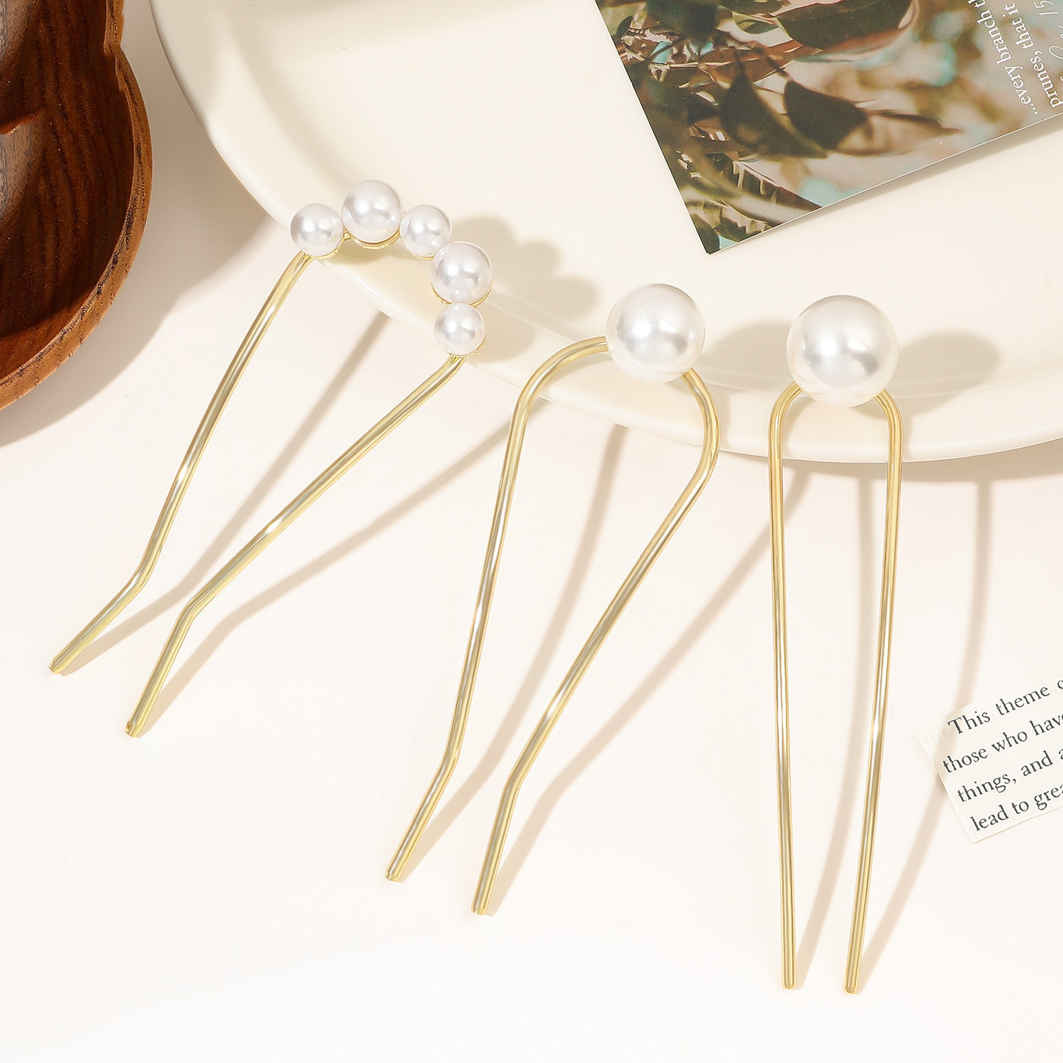 새로운 메탈 빈티지 U자형 헤어핀 진주 헤어 스틱 롱  - Women Accessories Trending 리뷰 및 가격