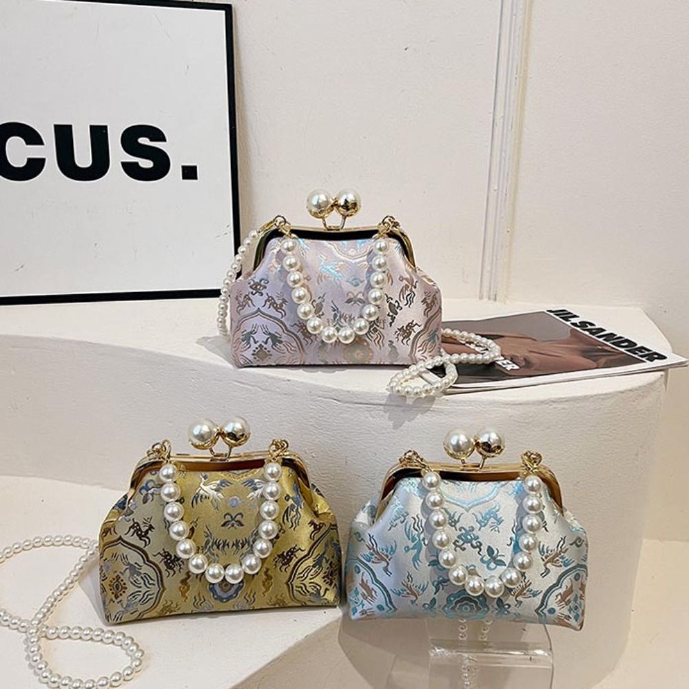진주 중국 스타일 핸드백 키스락 숄더 자수 연회 가방  - Women'S Accessories Handbags 리뷰 및 가격