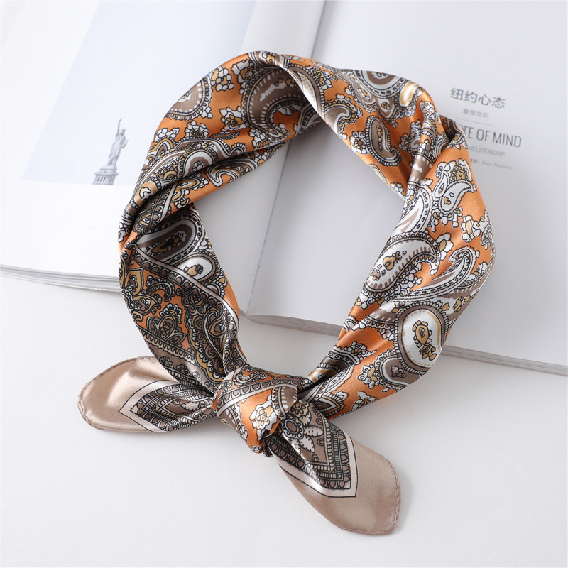 60cm 럭셔리 스퀘어 실크 스카프 여성용 히잡 헤어  - Silk Scarf Square 리뷰 및 가격