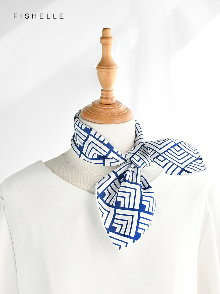 중국 클래식 블루 화이트 도자기 천연 실크 스카프, 능 - Silk Scarf Square 리뷰 및 가격