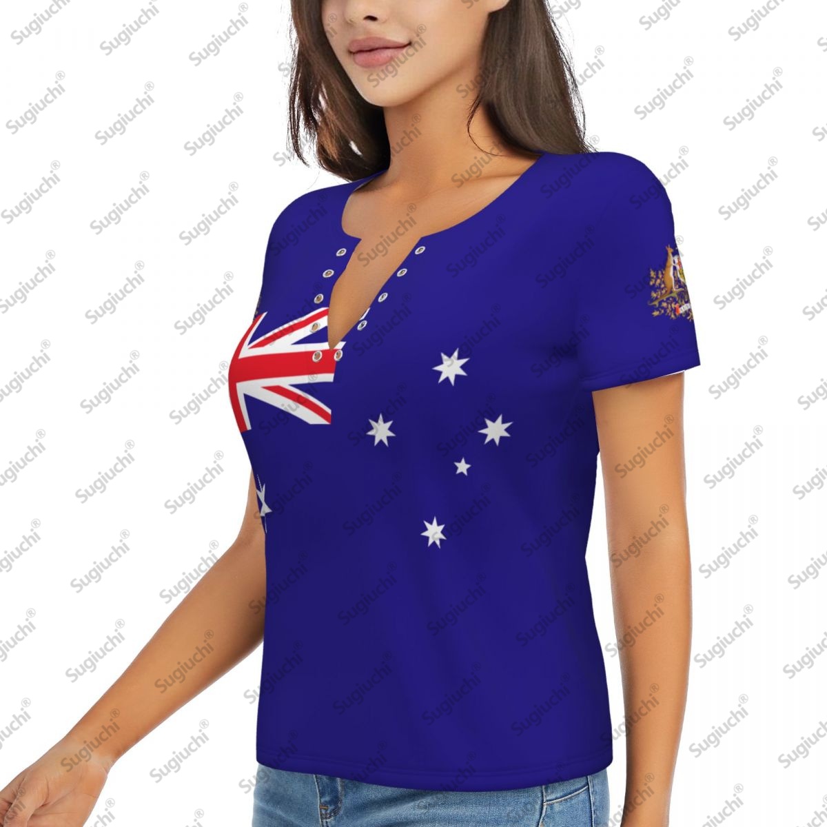 2025 호주 국기 섹시 딥 V넥 여성 3D 반팔 패션 - Women'S Accessories Australia 리뷰 및 가격