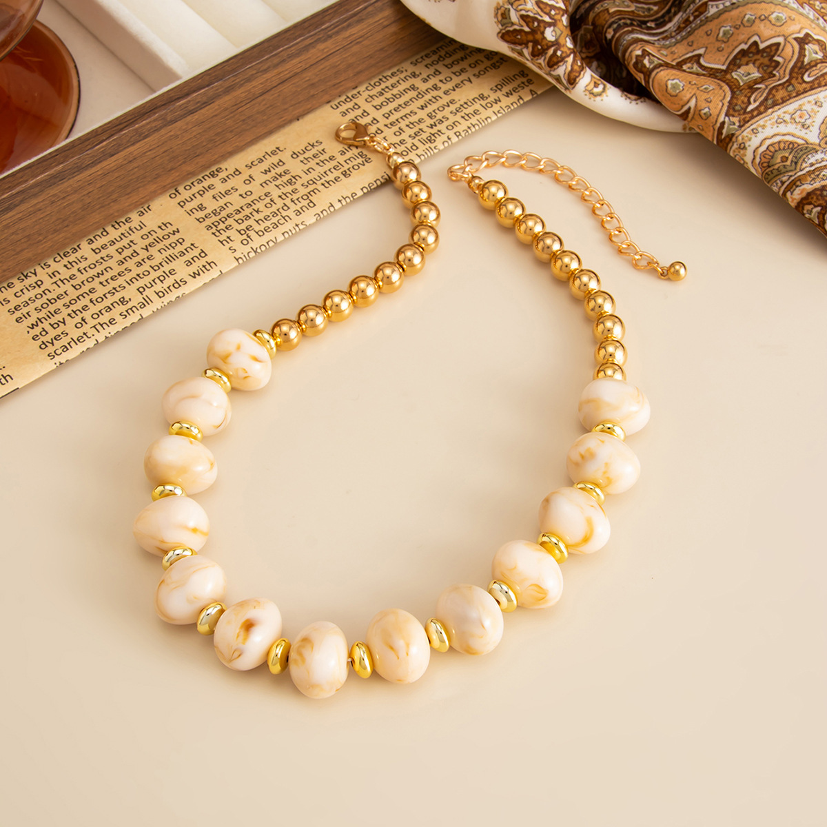 액세서리 패션 레진 레이닝 라운드 비즈 비즈 목걸이 장 - Women Accessories Temu 리뷰 및 가격