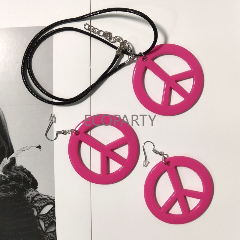 패션 히피 코스튬 세트, 60 년대 70 년대, 평안  - Women'S Accessories In The 60S 리뷰 및 가격